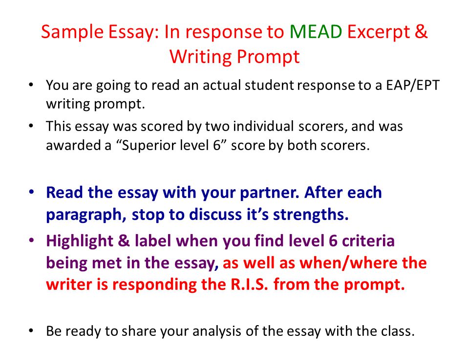 Released eap essay prompts